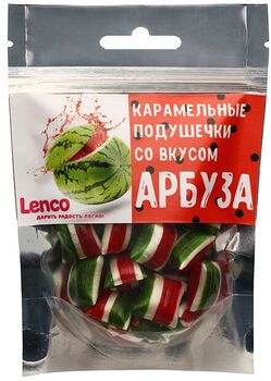 Карамель леденцовая "Подушечки" со вкусом арбуза